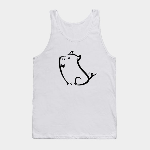 Butler Pig Tank Top by NokyArt